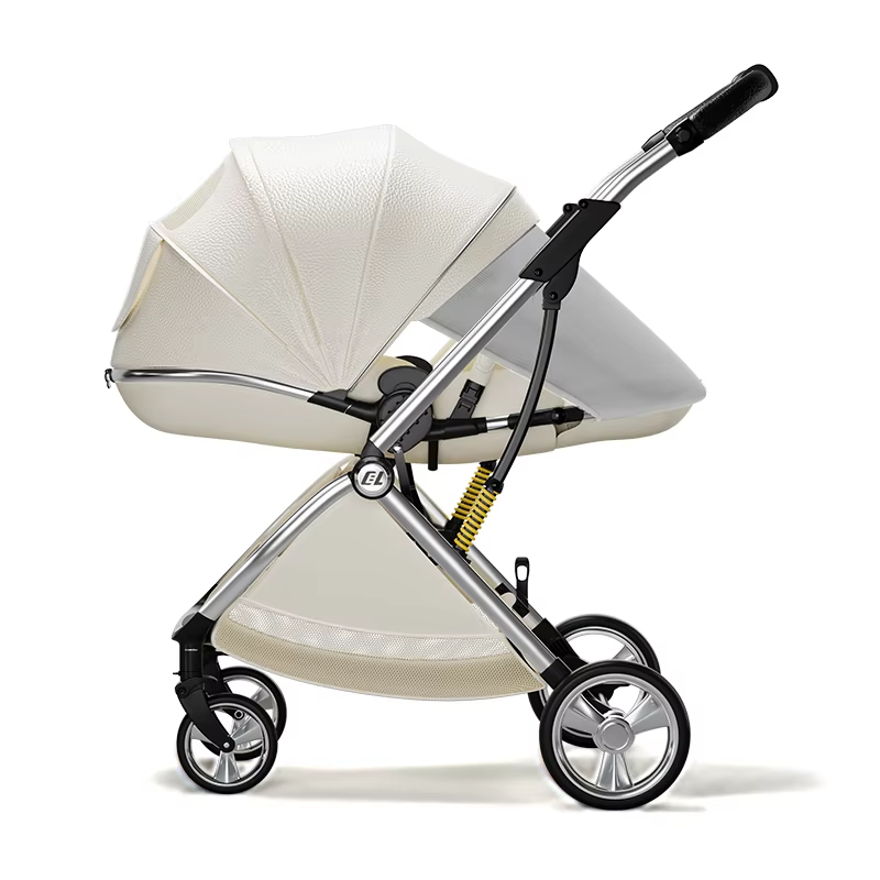 Luxurious Lightweight High-View Reversible Stroller for Newborns & Toddlers – Sit/Lie & Compact Fold