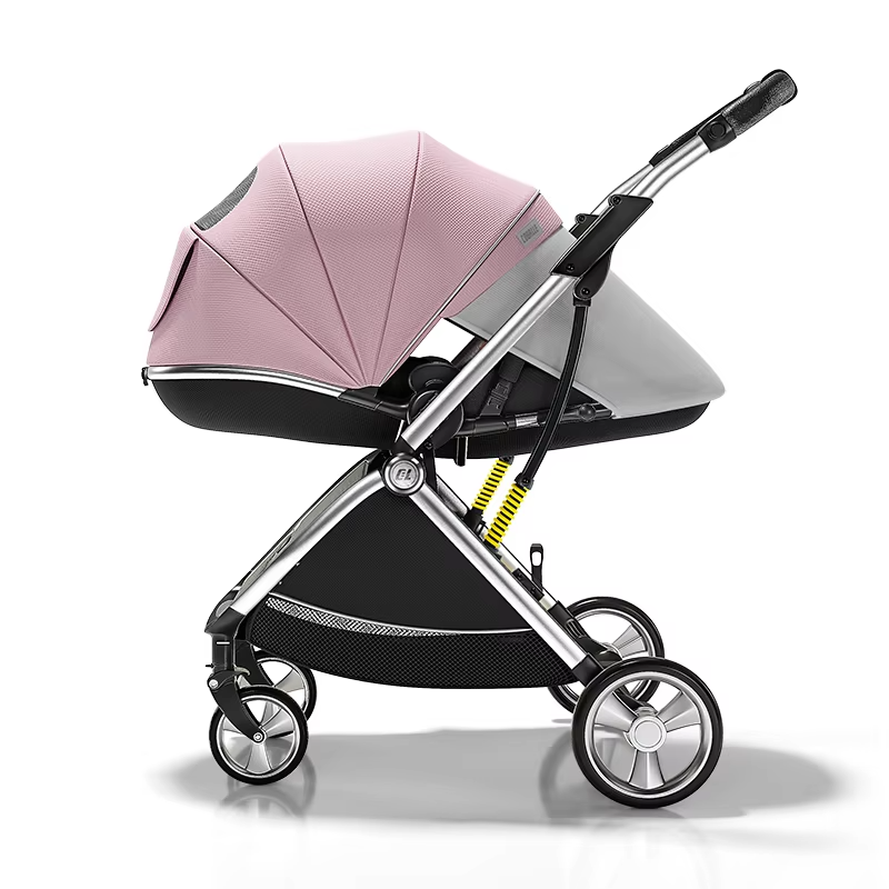 Luxurious Lightweight High-View Reversible Stroller for Newborns & Toddlers – Sit/Lie & Compact Fold