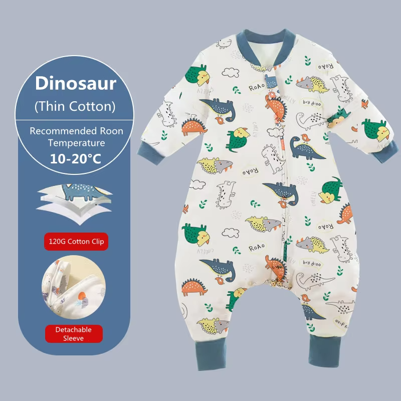 Baby Sleeping Bag Cartoon Children Pajamas Infantil Stuff For Four Seasons Cotton Toddler Sack Kids Sleepwear Bedding Jumpsuit