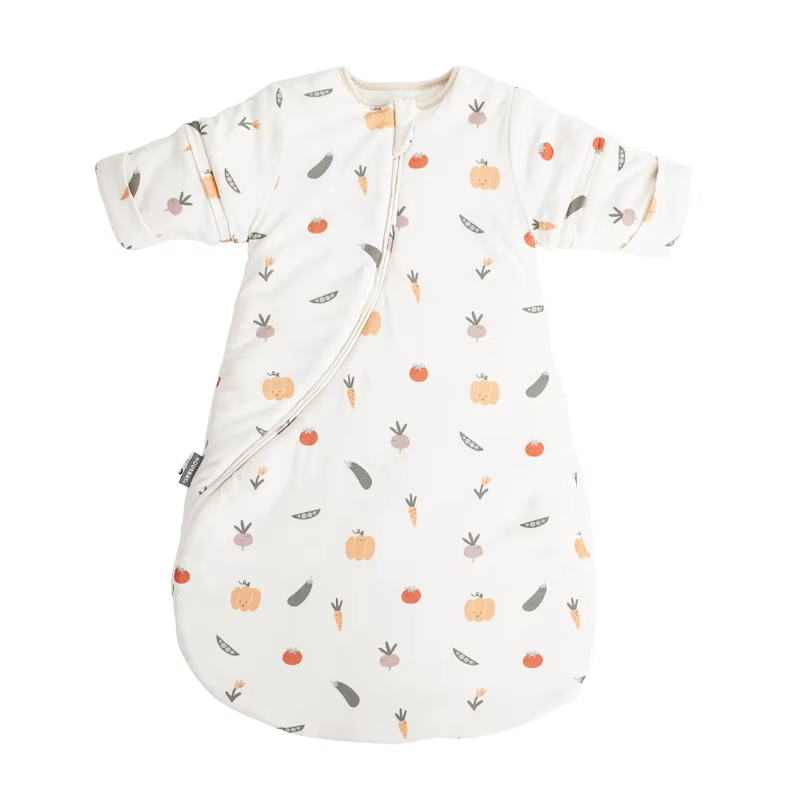 0-24 Months Baby Sleeping Bag With Removeable Sleeves Anti-Kick Blanket Wearable Baby Sleepsacks Beige Printed For Girls Boys