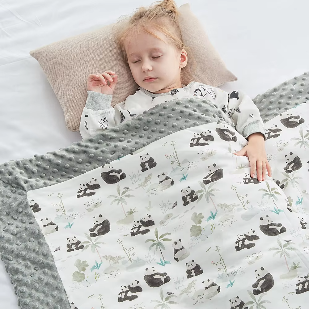 120*150Cm Baby Blanket Winter Warm Baby Quilt Cartoon Bear Printed Doudou Touch Thicker Kids Quilt For Boys Girls