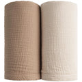 2PC/Set Baby Swaddle Blanket Bedding Soft Cotton Muslin Receive Blankets for Newborn Baby Wrap Stroller Cover Babies Acceesories