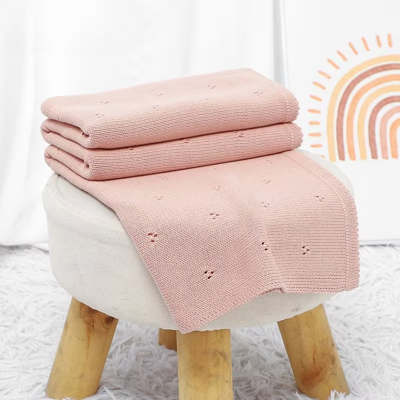 Personalized Baby Cotton Blanket for Newborn Stroller Swaddle Wrap Knit Infant Boys Girls Receiving Mats Super Soft Throw Quilt
