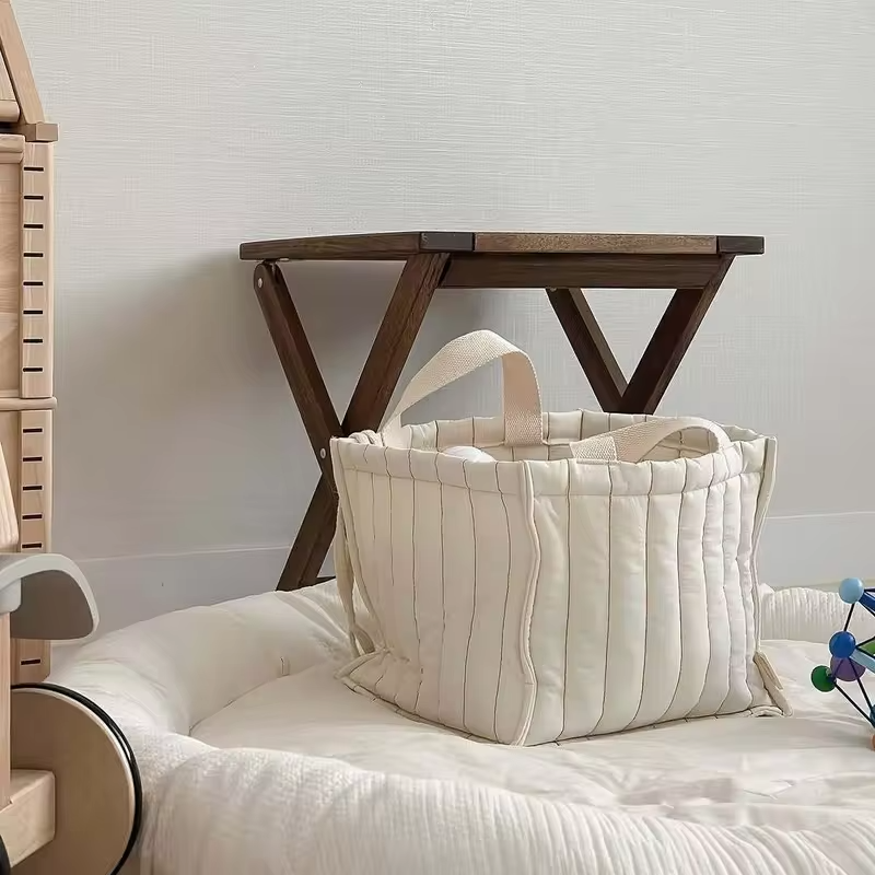 Crib Storage Basket Fabric Storage Basket Baby Child Cute Toy Storage Bag Organizer Bin Laundry Clothes Blanket Nursery Home