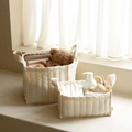 Crib Storage Basket Fabric Storage Basket Baby Child Cute Toy Storage Bag Organizer Bin Laundry Clothes Blanket Nursery Home