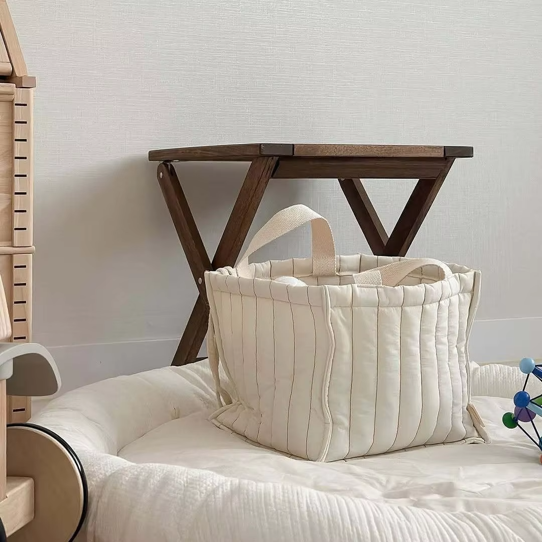 Crib Storage Basket Fabric Storage Basket Baby Child Cute Toy Storage Bag Organizer Bin Laundry Clothes Blanket Nursery Home