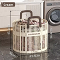 Foldable Laundry Hamper - Extra Large Dirty Clothes Basket for Bathroom/Bedroom, Spacious Collapsible Laundry Bag with Handles