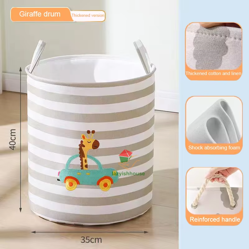 Folding Storage Basket Linen Storage Fabric Wardrobe Office Bedroom Closet Toys Laundry Basket With Handle Storage Organizer New