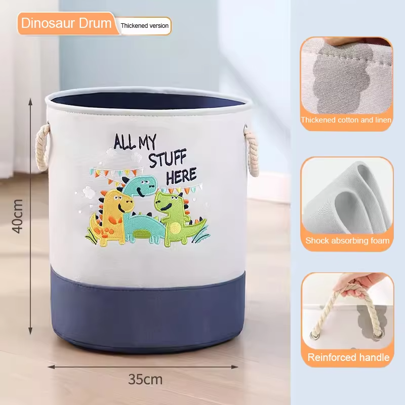 Folding Storage Basket Linen Storage Fabric Wardrobe Office Bedroom Closet Toys Laundry Basket With Handle Storage Organizer New