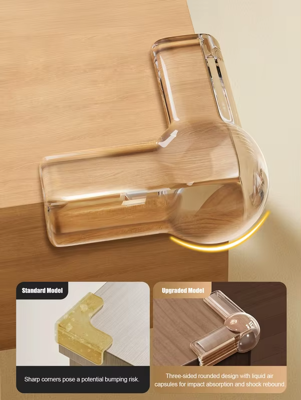 4/12PCS Transparent Furniture Corner Guards Baby Proofing Corner Protectors for Table Thick Soft Edge Bumpers for Kids Safety