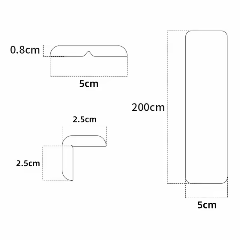 New NBR Anti-collision Strip Traceless Cartoon Bear Edge Corner Protector 8mm Thicken Soft Desk Corner Strip for