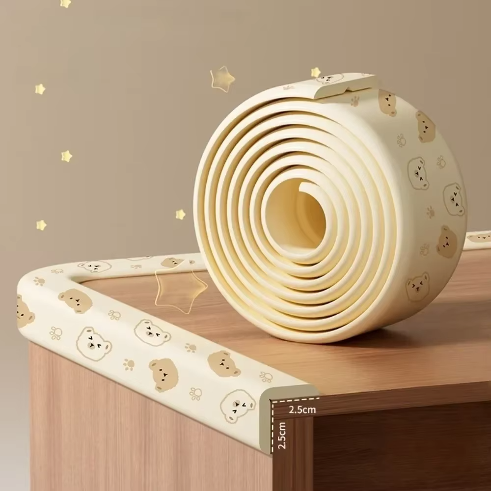 New NBR Anti-collision Strip Traceless Cartoon Bear Edge Corner Protector 8mm Thicken Soft Desk Corner Strip for