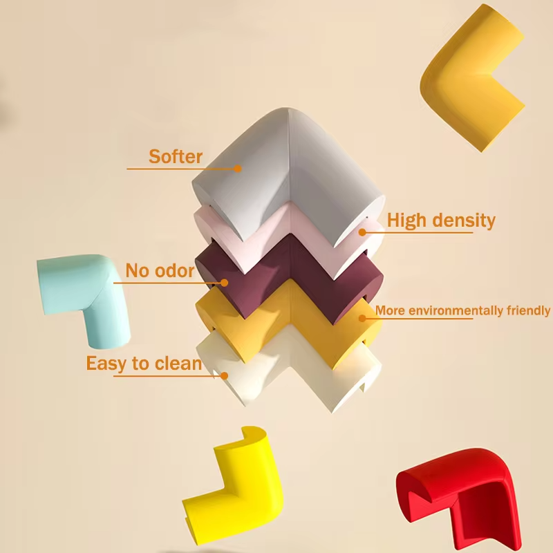 4pc Soft Child Baby Safety Colorful Protector Strip Sharp Edge Table Corner Protection Guards Cover Toddler Infant Anticollision